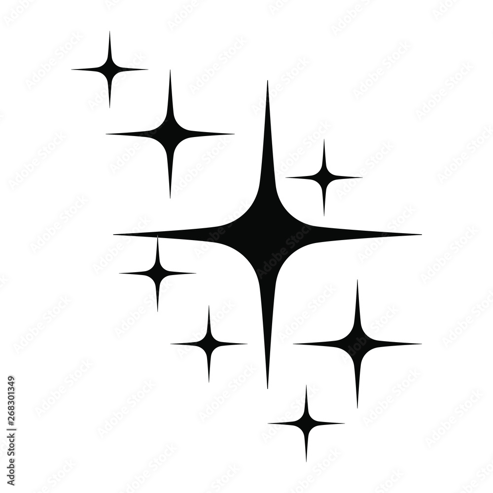 Shine icon, Clean star vector icon illustration. Shine icon, Clean star vector icon illustration.