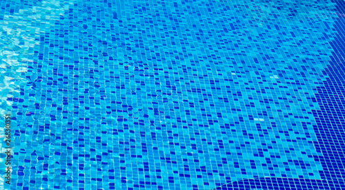 Swimming pool water blue glass mosaic