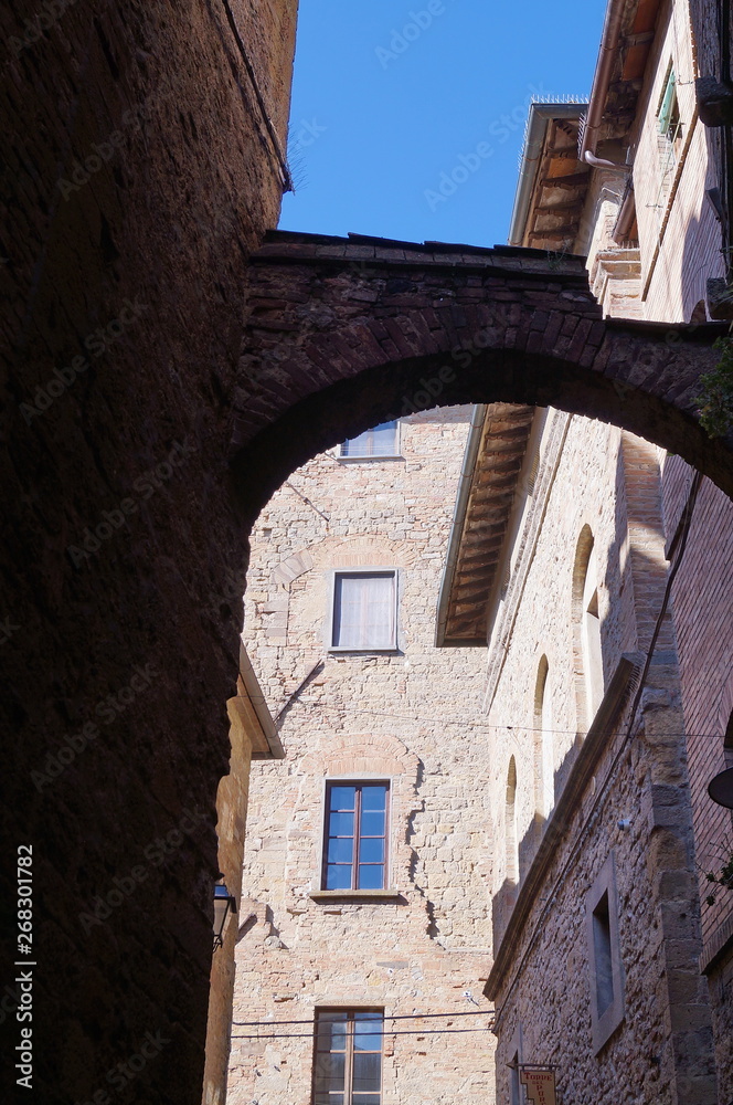 Typical street of Volterra, Tuscany, Italy