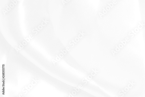 White cloth background abstract with soft waves. fabric texture, wavy fabric. 