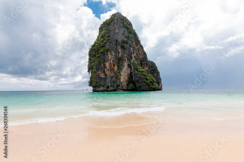 Thailand, Pranang. Krabi Province, Raleigh Peninsula. View on the rocks in the ocean