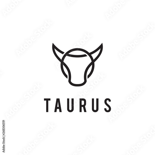 taurus symbol vector logo design