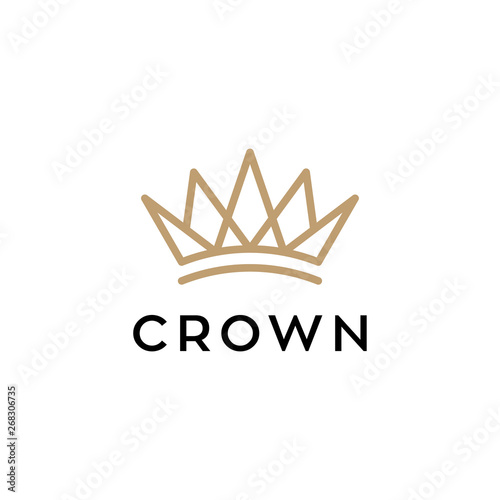 crown concept vector logo design
