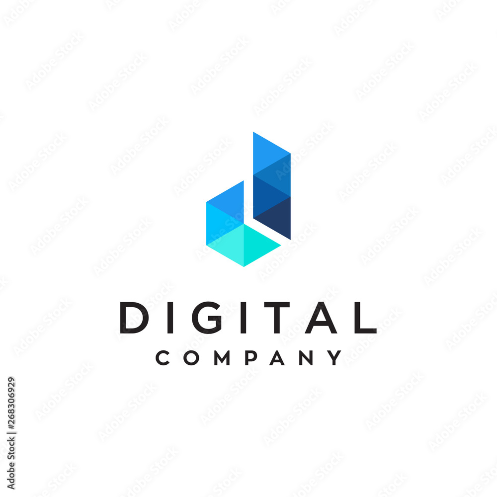 digital technology concept vector logo design digital technology concept vector logo design