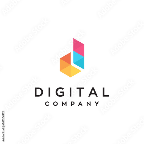 Free Download digital technology concept vector logo design - GFXLoad