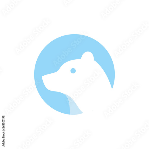 bear head vector logo design