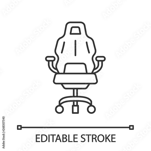 Gaming armchair linear icon