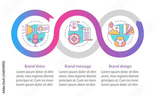 Branding elements vector infographic template