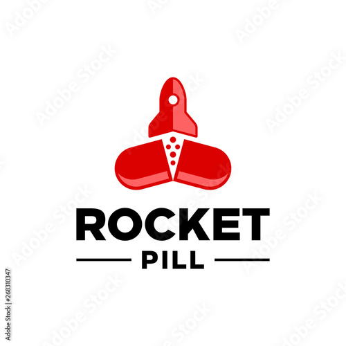 Red Rocket Pills logo design concept