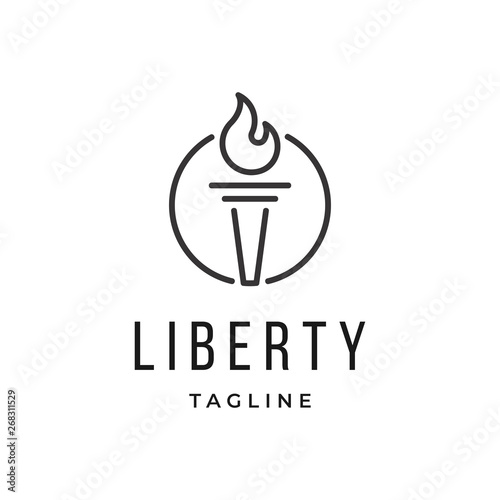Torch Logo Design Template