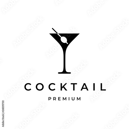 Cocktail Logo Design Template