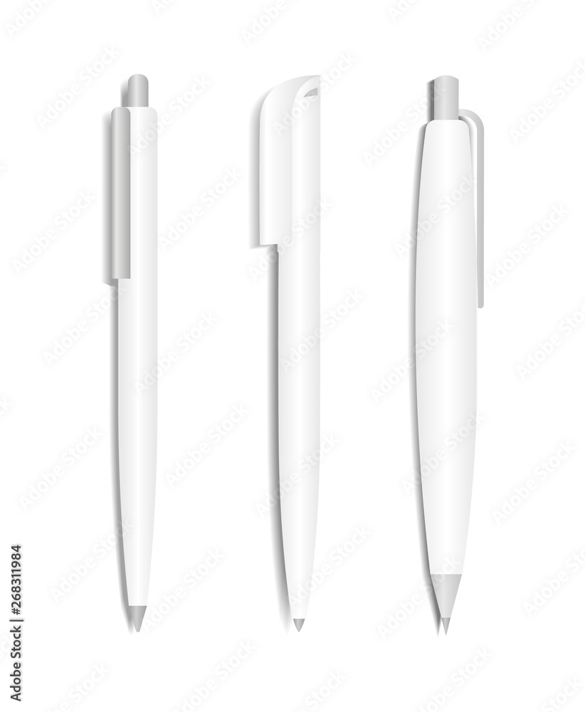 A pen. Layout pen. Stationery item. Three different layout pens. A pen. Layout pen. Stationery item. Three different layout pens.