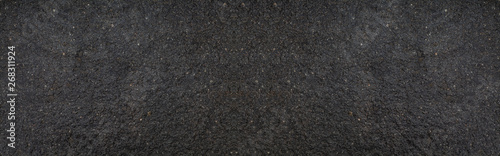 Panorama of Black stone texture and background