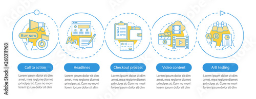 Digital marketing vector infographic template