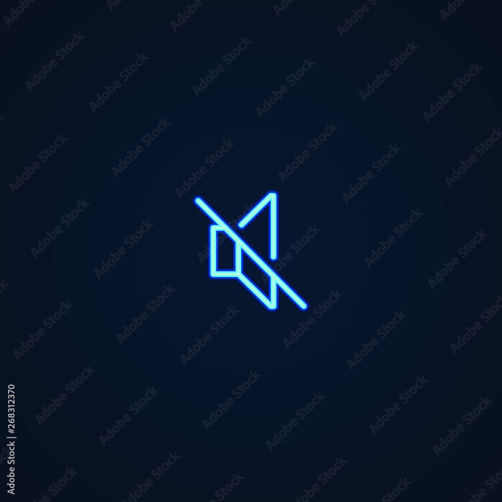 Speaker Disable | Neon Style Icon Speaker Disable | Neon Style Icon