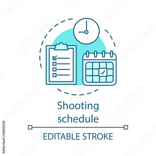 Shooting schedule concept icon