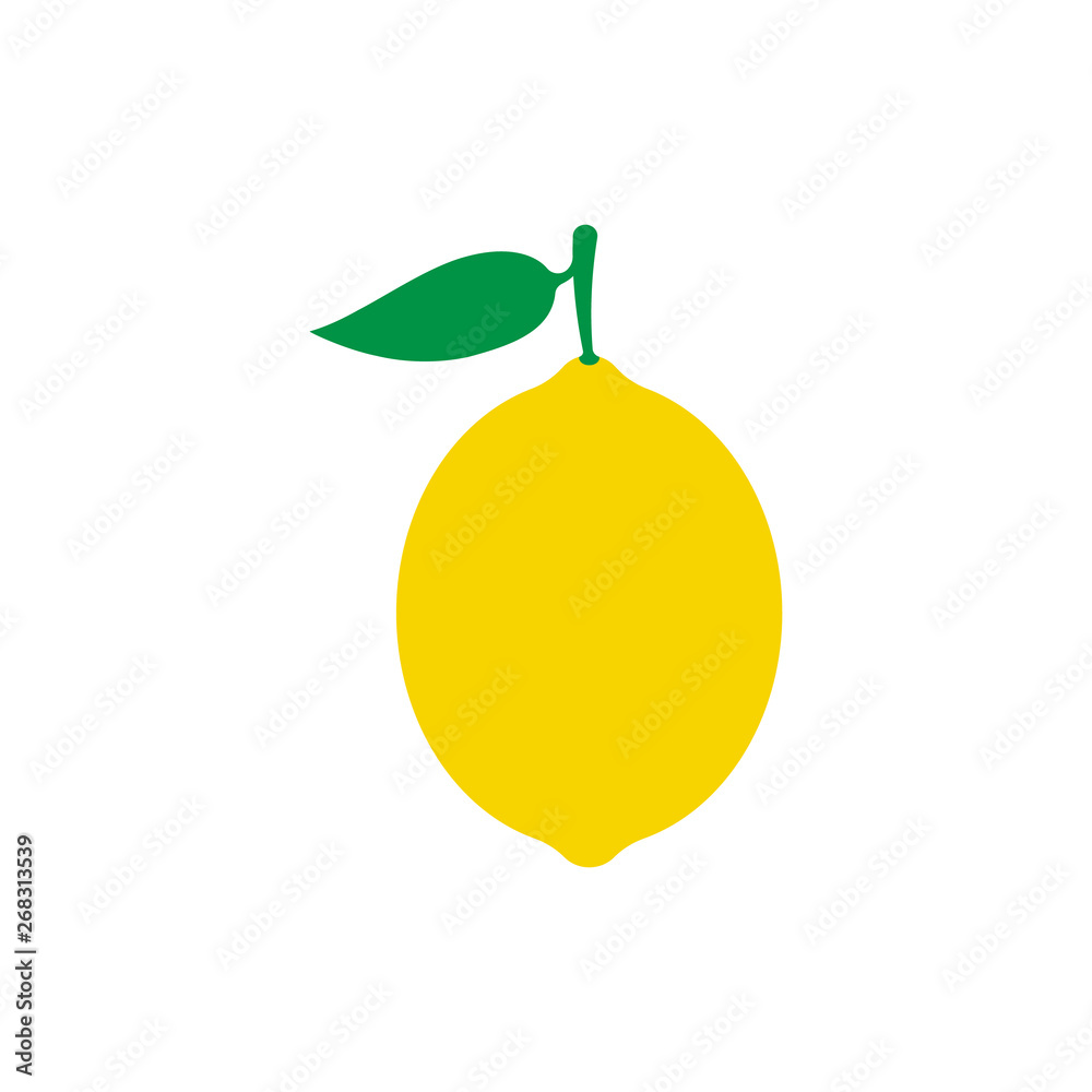 Fototapeta Symbol ikony owoców cytryny. Wektor eps10