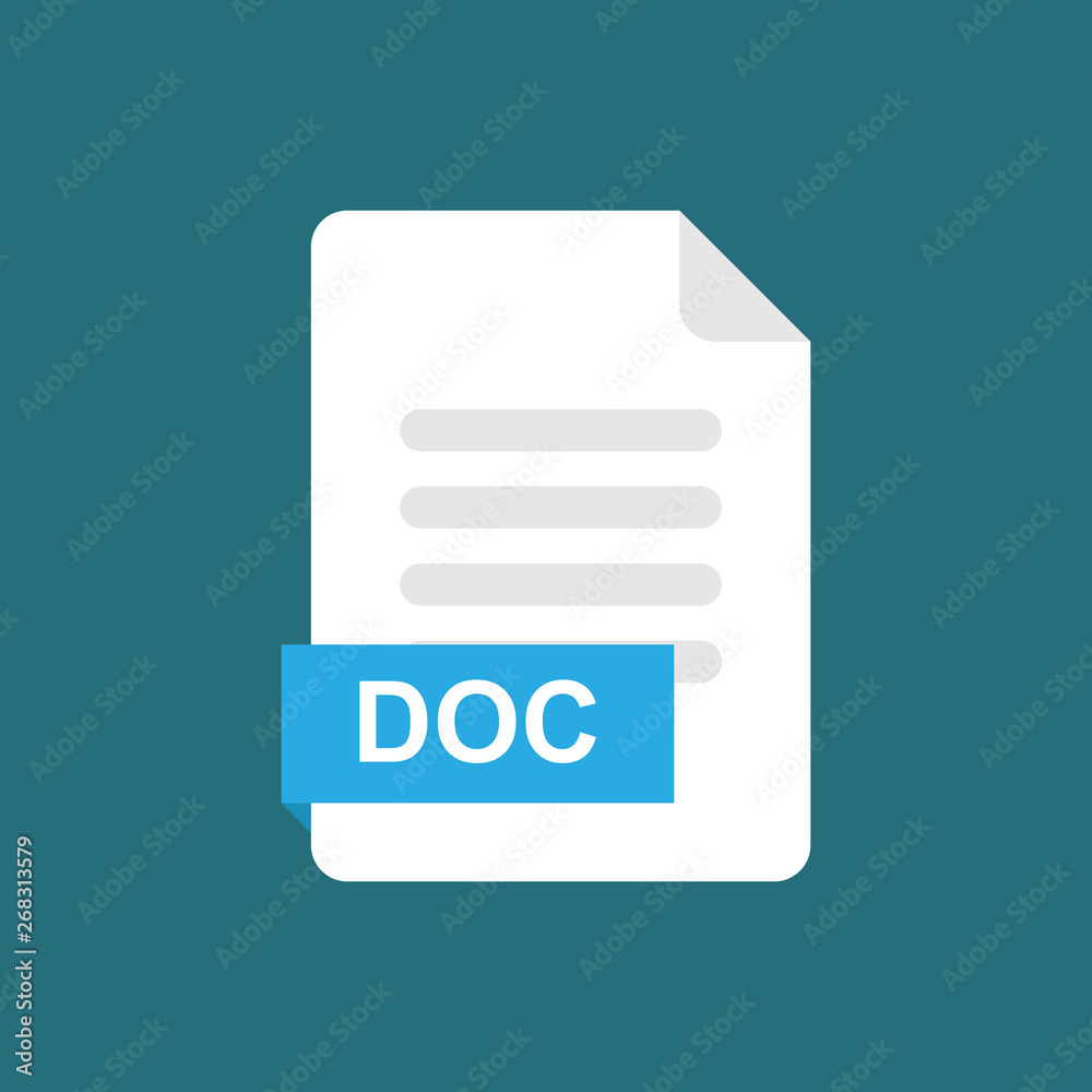 Doc format file icon symbol Doc format file icon symbol