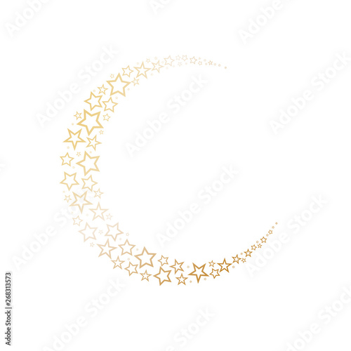 Moon decorated on stars symbol