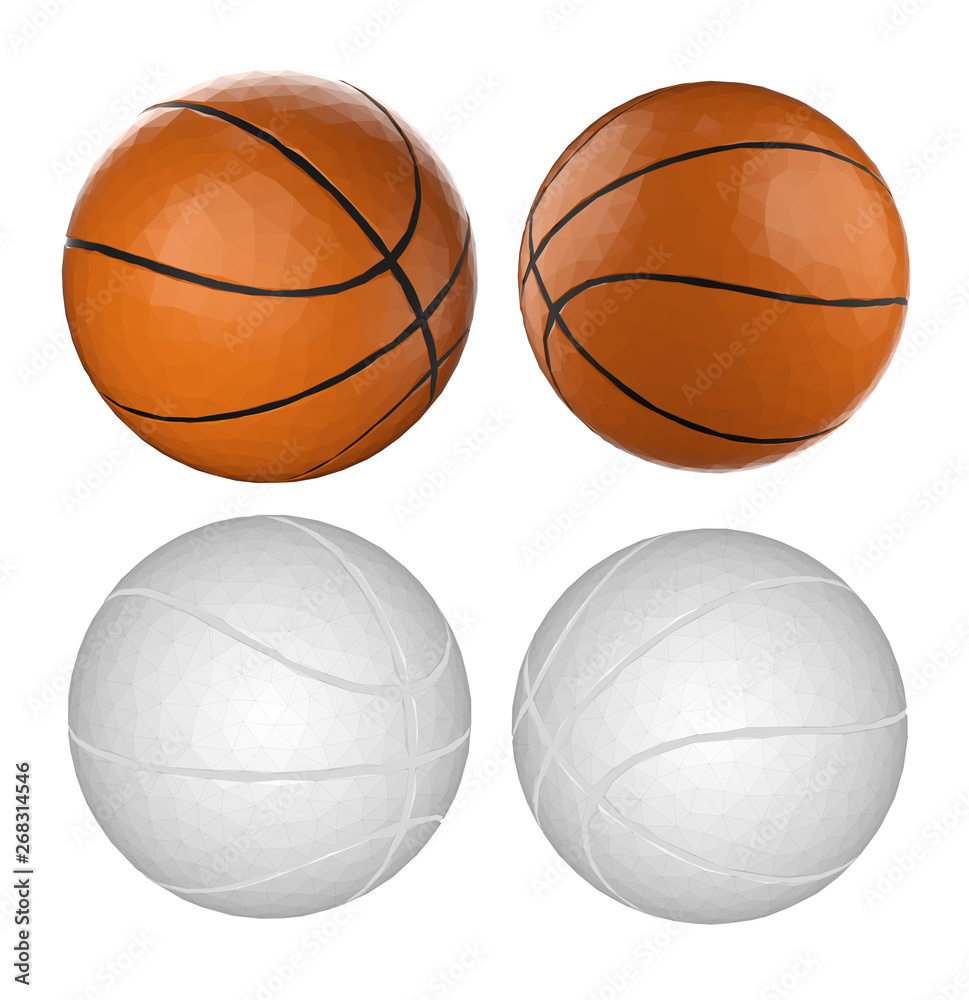 Polygonal basketball ball Polygonal basketball ball