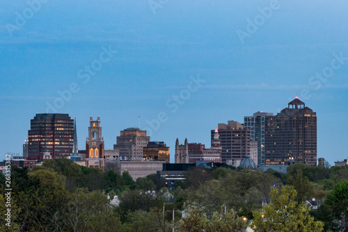 New Haven  Connecticut  USA The city skyline and Yale University.