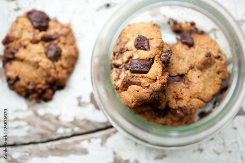 Chocolate chip cookies with dark chocolate 