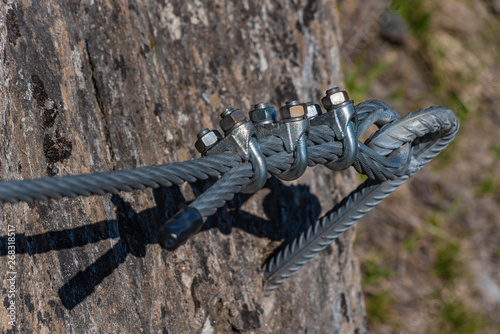 Sicherung am Klettersteig photo