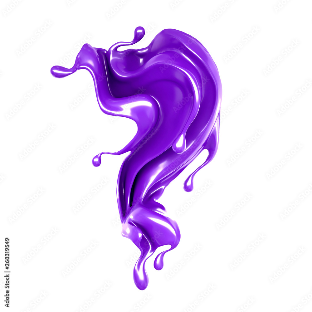 Splash of magenta paint. 3d illustration, 3d rendering. Splash of magenta paint. 3d illustration, 3d rendering.