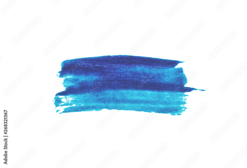 Fototapeta premium Abstract blue watercolor stain on white background for your design