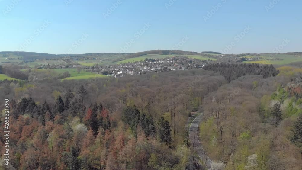 Aerial photography of forests and villages in Germany Aerial photography of forests and villages in Germany