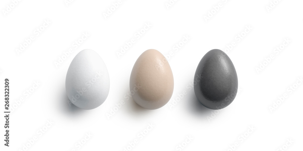 Blank black, brown and white easter chicken egg mockup set, 3d rendering. Empty fresh natural product mock up, front view. Clear holy eggshell for cultural and religious traditions template. Blank black, brown and white easter chicken egg mockup set, 3d rendering. Empty fresh natural product mock up, front view. Clear holy eggshell for cultural and religious traditions template.