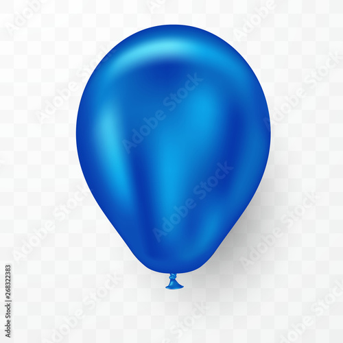 Blue 3D helium balloon design