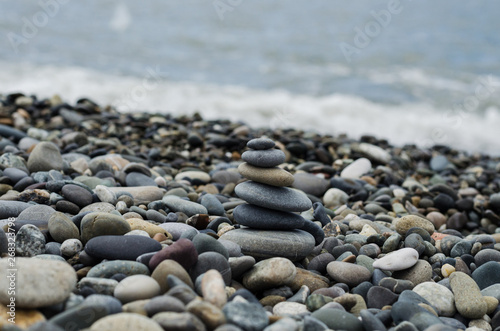 sea coast with pebbles