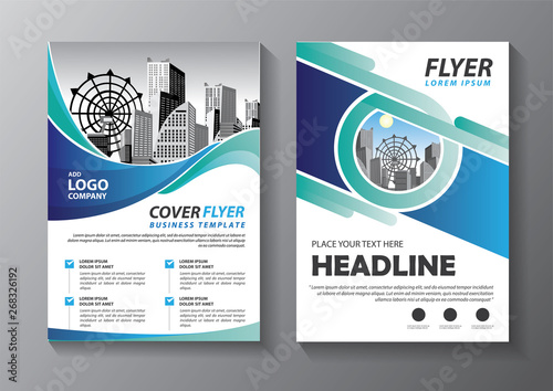 Business abstract vector template. Brochure design, cover modern layout, annual report, poster, flyer in A4 with colorful triangles, geometric shapes for tech, science, market with light background