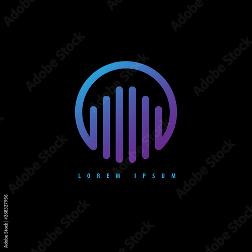 Music rhythm logo