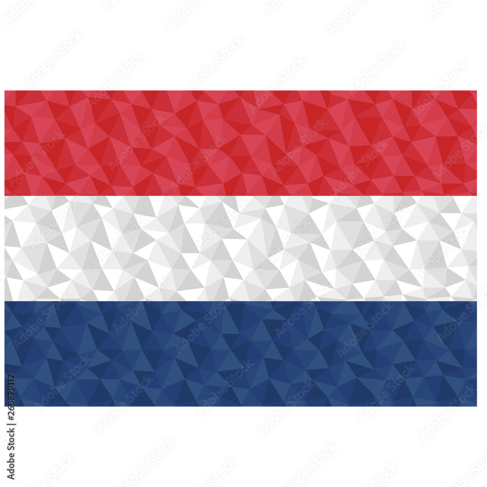 Polygonal flag of Dutch national symbol background low poly style vector illustration eps Polygonal flag of Dutch national symbol background low poly style vector illustration eps