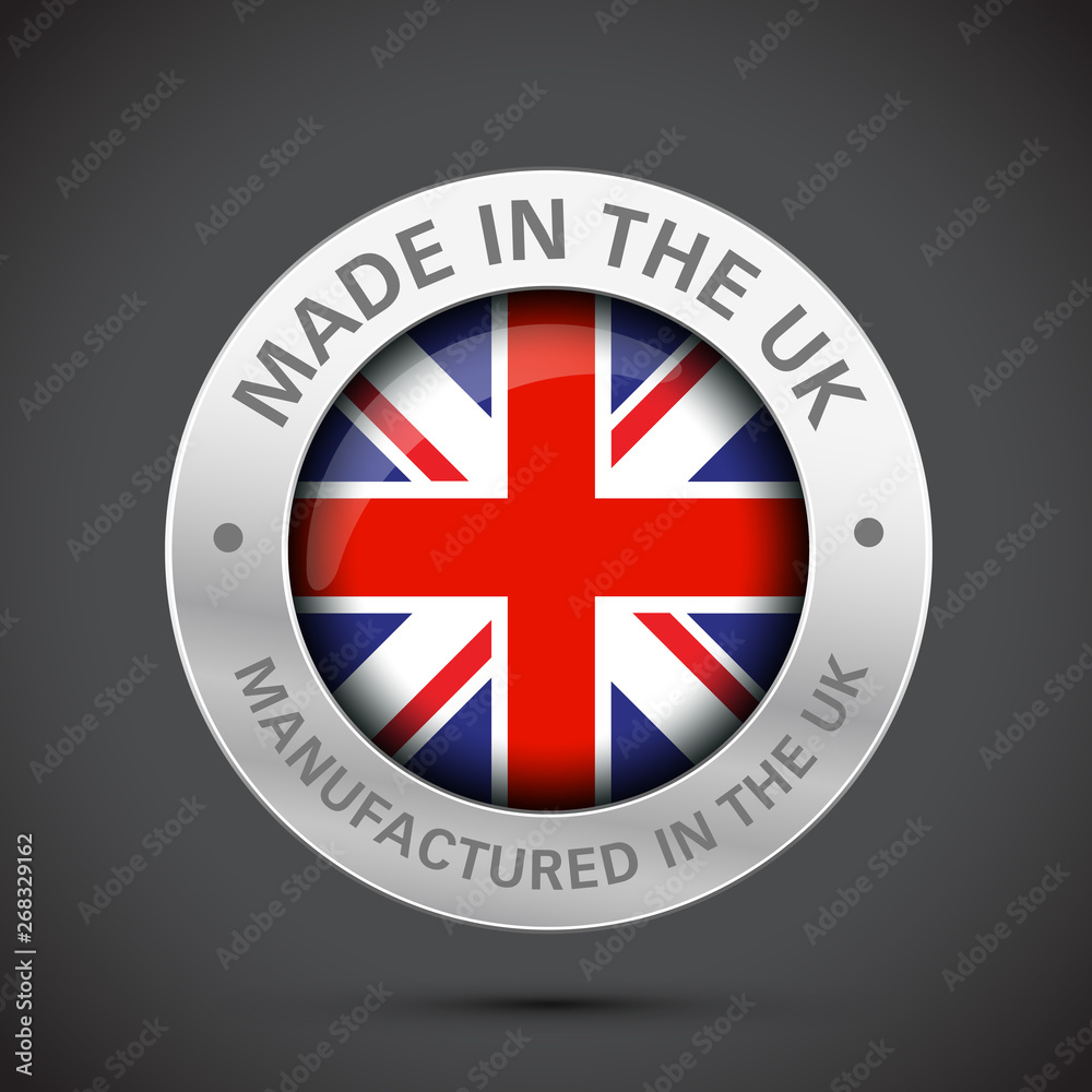 made in the uk flag metal icon made in the uk flag metal icon