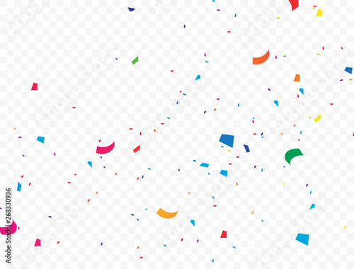 Bright colored confetti background that beautifully falls