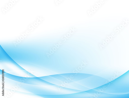 Soft blue and white abstract wave background Modern design