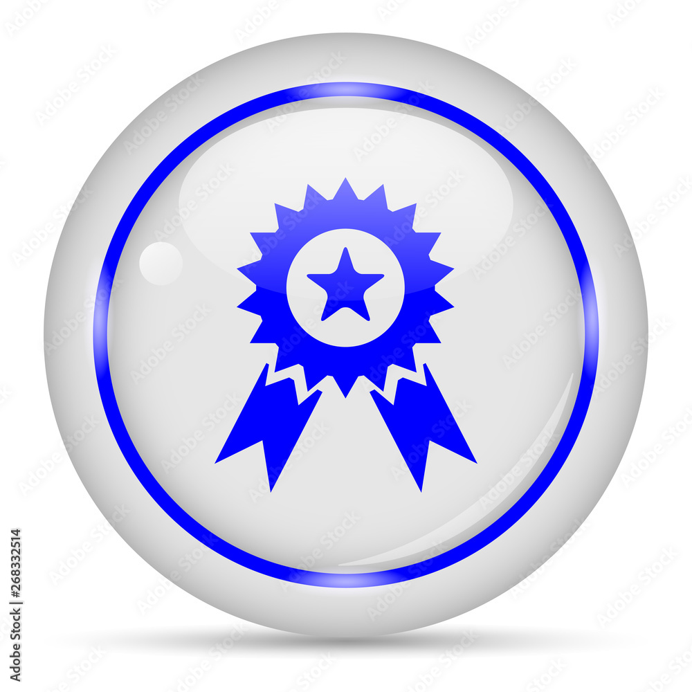 Award icon. White glossy round vector icon in eps 10. Editable modern design internet button on white background. Award icon. White glossy round vector icon in eps 10. Editable modern design internet button on white background.