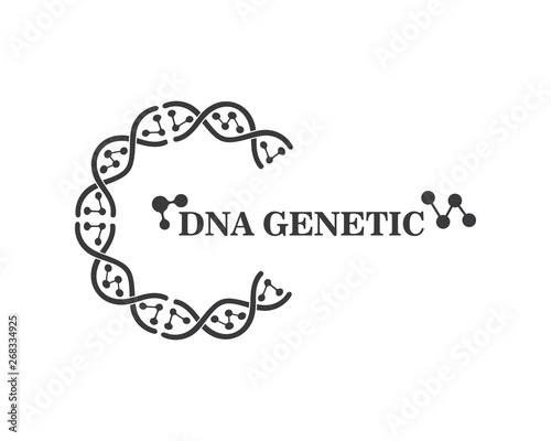 Dna genetic logo icon illustration