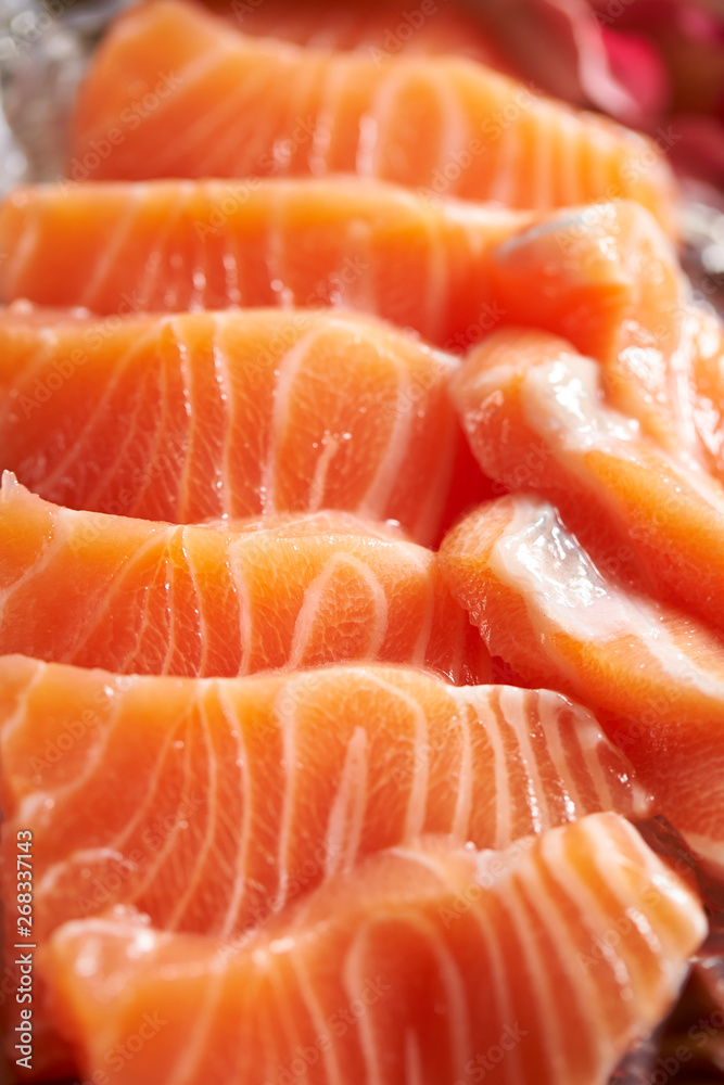 slices of salmon