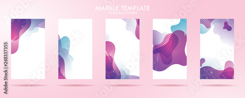 instagram story with wave liquid and gradient splashes collection for , can use for sale banner background, photo, summer sale , website, mobile app, poster, flyer, coupon, gift card - Vector
