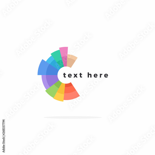 Vector Illustration of Color Wheel Circle Purple Pink Green Yellow Blue Brown 2