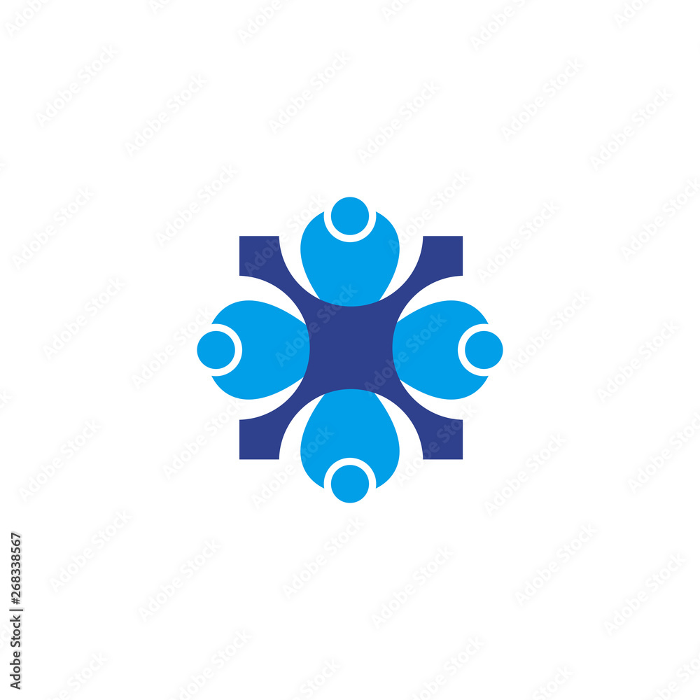 Community and adoption care logo design vector template Community and adoption care logo design vector template