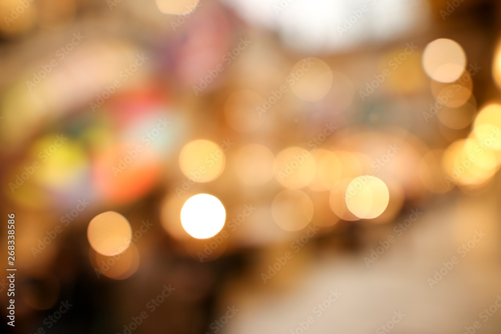 Bokeh in the mall as an abstract background