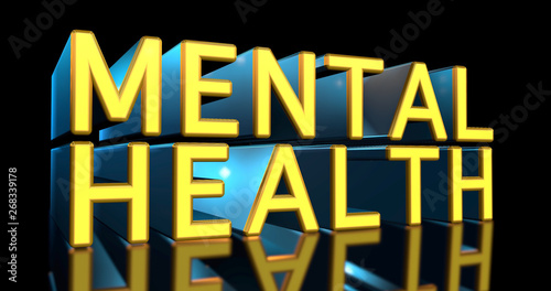 Mental Health Awareness an annual campaign highlighting awareness of mental health. 3D illustration - Illustration