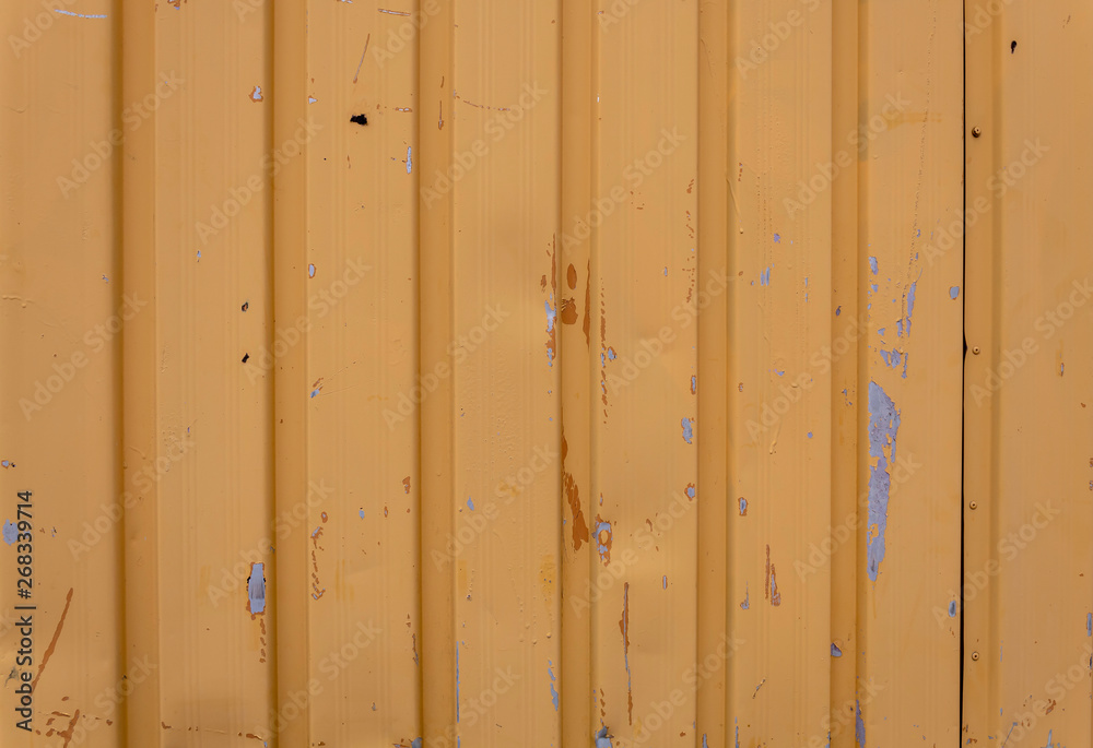 Old Weathered Brownish Vertically Stripped Metal Panels Old Weathered Brownish Vertically Stripped Metal Panels