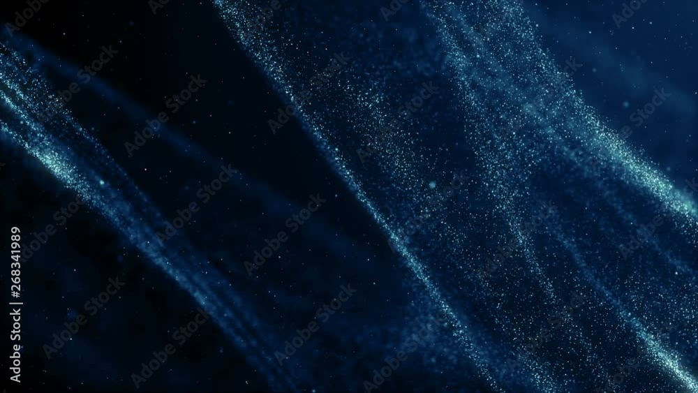 Particles blue bokeh dust abstract light motion titles cinematic background loop