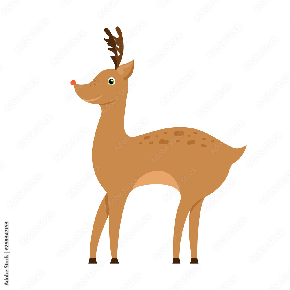 Christmas deer. Vector Merry Christmas and Happy New Year greeting card. Christmas deer. Vector Merry Christmas and Happy New Year greeting card.
